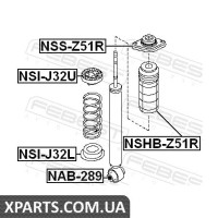 ПИЛЬНИК ЗАДНЬОГО АМОРТИЗАТОРУ NISSAN MURANO Z51 2007- FEBEST NSHBZ51R