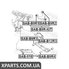 САЙЛЕНБЛОК ЗАДНІЙ ПОПЕРЕЧНОЇ ТЯГИ SUBARU TRIBECA W10 2004- FEBEST SABB9R4