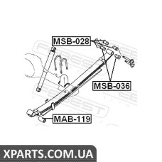 САЙЛЕНБЛОК ЗАДНЕЙ РЕССОРЫ MITSUBISHI L200 K6#/K7# 1996-2007 FEBEST MAB119