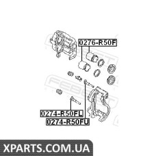 ВТУЛКА НАПРЯМНА СУППОРТА ГАЛЬМОВОГО ПЕРЕДНЬОГО NISSAN R-NESSA N30 1997-2001 FEBEST 0274R50FL