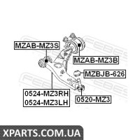 САЙЛЕНБЛОК ЗАДНІЙ ПЕРЕДНЬОГО ВАЖЕЛЯ З КРОНШТЕЙНОМ (MAZDA 3 BK 2003-2008) FEBEST FEBEST MZABMZ3B