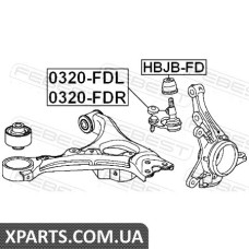 ПИЛЬНИК ОПОРИ КУЛЬНОЇ НИЖНЬОГО РИЧАГУ HONDA CR-V RE3/RE4 2007-2012 FEBEST HBJBFD