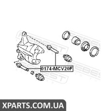 ВТУЛКА НАПРЯМНА СУППОРТА ГАЛЬМОВОГО ПЕРЕДНЬОГО TOYOTA KLUGER L/V ACU25/MCU25 4WD 2000-2007 FEBEST 0174MCV20F