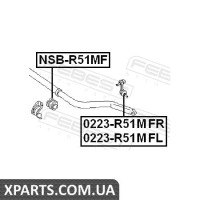 ВТУЛКА ПЕРЕДНЬОГО СТАБІЛІЗАТОРА D34 (NISSAN PATHFINDER R51M 2005-) FEBEST FEBEST NSBR51MF