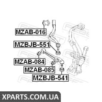 ПИЛЬНИК ОПОРИ КУЛЬОВОЇ (20x35x33) (MAZDA 6 GG 2002-2008) FEBEST FEBEST MZBJB541