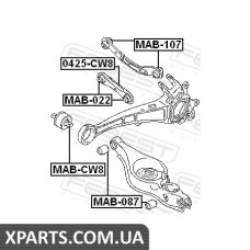 САЙЛЕНБЛОК ЗАДНЬОЇ ПОПЕРЕЧНОЇ ТЯГИ (MITSUBISHI LANCER CS 2000-2009) FEBEST FEBEST MAB087