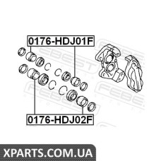 ПОРШЕНЬ СУППОРТУ ГАЛЬМОВОГО ПЕРЕДНЬОГО TOYOTA LAND CRUISER 100 HDJ101/UZJ100 1998-2007 FEBEST 0176HDJ01F