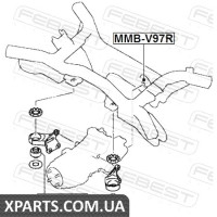САЙЛЕНБЛОК ЗАДНЬОГО ДИФЕРЕНЦІАЛУ MITSUBISHI OUTLANDER CW# 2006-2012 FEBEST MAB118