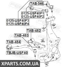 САЙЛЕНБЛОК КОСОГО РЫЧАГА LEXUS LS460/460L USF40 2006- FEBEST TAB484