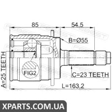 ШРУС НАРУЖНЫЙ ЗАДНИЙ 25X55X23 HONDA ACCORD CL# 2002-2008 FEBEST 0310RD5R