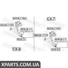 САЙЛЕНБЛОК ЗАДНІЙ ПЕРЕДНЬОГО ВАЖЕЛЯ БЕЗ КРОНШТЕЙНУ MAZDA CX-7 ER 2006-2012 FEBEST MZABCXBX