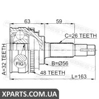 ШРУС НАРУЖНЫЙ 32X56X26 TOYOTA CARINA E AT19#/ST191/CT190 1992-1997 FEBEST 0110027A48
