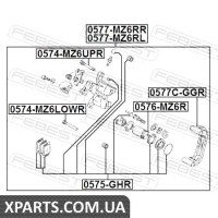 ВТУЛКА НАПРЯМНА СУППОРТА ГАЛЬМОВОГО ЗАДНОГО MAZDA 6 GG 2002-2008 FEBEST 0574MZ6LOWR