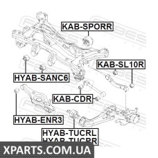 САЙЛЕНБЛОК ПОДУШКИ ДИФЕРЕНЦІАЛУ HYUNDAI SANTA FE (CM) 2006- FEBEST KABSPORR