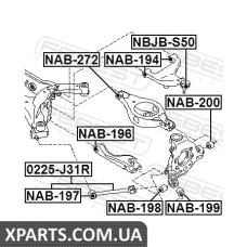 САЙЛЕНБЛОК ЗАДНІЙ ПІДВІСКИ (NISSAN MURANO Z50 2002-2007) FEBEST FEBEST NAB194