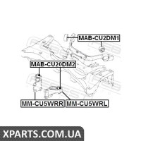 САЙЛЕНБЛОК ЗАДНЬОГО ДИФЕРЕНЦІАЛУ (MITSUBISHI OUTLANDER CU# 2002-2006) FEBEST FEBEST MABCU20DM1