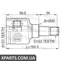 ШРУС ВНУТРІШНІЙ ЛІВИЙ 23X40X23 FORD FOCUS II 2004-2008 FEBEST 2111CB316LH