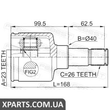 ШРУС ВНУТРІШНІЙ ЛІВИЙ 23X40X26 FORD FOCUS II 2004-2008 FEBEST 2111CB420LH