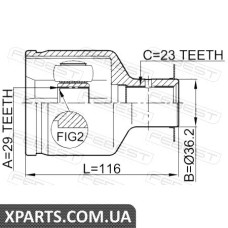 ШРУС ВНУТРІШНІЙ ПРАВИЙ 29X36,2X23 MITSUBISHI CARISMA DA 1995-2003 FEBEST 0411DARH