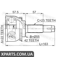 ШРУС ЗОВНІШНИЙ 22X55X25 NISSAN AD VAN/WINGROAD Y11 1999-2004 FEBEST 0210060A42