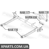 САЙЛЕНБЛОК Заднього важеля NISSAN MAXIMA/CEFIRO A33 1998-2006 FEBEST NAB118