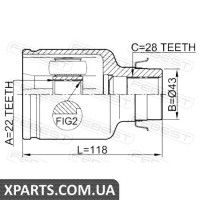 ШРУС ВНУТРІШНІЙ ПРАВИЙ 22X43X28 MAZDA 3 BK 2003-2008 FEBEST 0511M316ATRH ШРУС ВНУТРІШНІЙ ПРАВИЙ 22X43X28 MAZDA 3 BK 2003-2008 FEBEST 0511M316ATRH