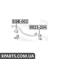 ВТУЛКА ПЕРЕДНЬОГО СТАБІЛІЗАТОРА (SUBARU LEGACY B12 1998-2003) FEBEST FEBEST SSB002