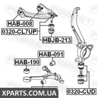САЙЛЕНБЛОК ПЕРЕДНЬОГО НИЖНЬОГО РИЧАГУ HONDA ACCORD CU# 2008-2012 FEBEST HAB190