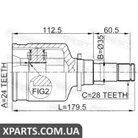 ШРУС ВНУТРІШНІЙ ЛІВИЙ 24X35X28 MAZDA 3 BK 2003-2008 FEBEST 0511M320MTLH ШРУС ВНУТРІШНІЙ ЛІВИЙ 24X35X28 MAZDA 3 BK 2003-2008 FEBEST 0511M320MTLH
