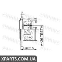 ШРУС ВНУТРІШНІЙ ПРАВИЙ 26X110 MITSUBISHI PAJERO II V14W-V55W 1991-2004 FEBEST 0411K94RH