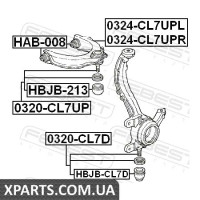 ПИЛЬНИК ОПОРИ КУЛЬНОЇ НИЖНЬОГО РИЧАГУ HONDA ACCORD CL# 2002-2008 FEBEST HBJBCL7D