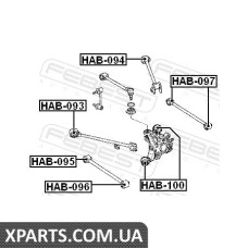 САЙЛЕНБЛОК ЗАДНІЙ ПОДОВЖНІЙ ТЯГИ HONDA ACCORD CL# 2002-2008 FEBEST HAB093