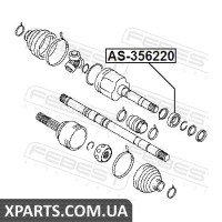 ПІДШИПНИК ПРИВОДУ ОПОРНИЙ NISSAN QASHQAI J10F 2006- FEBEST AS356220