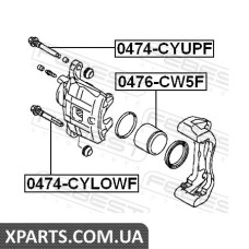 ВТУЛКА НАПРЯМНА СУППОРТА ГАЛЬМОВОГО ПЕРЕДНЬОГО MITSUBISHI OUTLANDER CW# 2006-2012 FEBEST 0474CYUPF