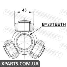 ТРИПОЇД 28X43,1 FORD MONDEO CA2 2007- FEBEST 2116CA220