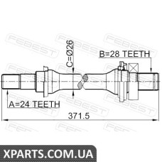 ПІВОСЬ ПРАВА 24X372X28 FEBEST 2212SPAAT