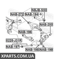 САЙЛЕНБЛОК ЗАДНЬОЇ ЦАПФИ (NISSAN MURANO Z50 2002-2007) FEBEST FEBEST NAB200