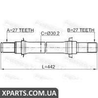 ПІВОСЬ ПРАВА 27X441.6X27 HONDA ACCORD CL# 2002-2008 FEBEST 0312CL7ATRH