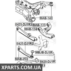 САЙЛЕНБЛОК ЗАДНІЙ ПОДОВЖНІЙ ТЯГИ MITSUBISHI GALANT DJ1A/DJ3A/DJ5A 2006-2012 FEBEST MAB055