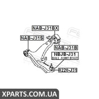 ПИЛЬНИК ОПОРИ КУЛЬНОЇ НИЖНЬОГО РИЧАГУ NISSAN MURANO Z50 2002-2007 FEBEST NBJBJ31