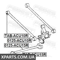 САЙЛЕНБЛОК ЗАДНІЙ ПОПЕРЕЧНОЇ ТЯГИ TOYOTA KLUGER L/V ACU25/MCU25 4WD 2000-2007 FEBEST TABACU10R
