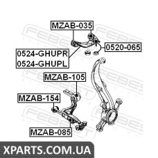 ОПОРА КУЛЬОВА ПЕРЕДНЬОГО ВЕРХНЬОГО РИЧАГА (MAZDA 6 GG 2002-2008) FEBEST FEBEST 0520065