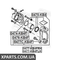 ПОРШЕНЬ СУППОРТУ ГАЛЬМОВОГО ПЕРЕДНЬОГО MITSUBISHI L200 K6#/K7# 1996-2007 FEBEST 0476KB4F