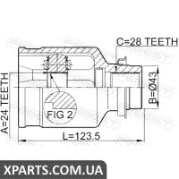 ШРУС ВНУТРІШНІЙ ПРАВИЙ 24X43X28 MAZDA 3 BK 2003-2008 FEBEST 0511M320MTRH
