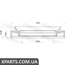 САЛЬНИК ПРИВОДУ (33X56X8X13.7) FEBEST 95HEY33560814C