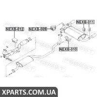 КРОНШТЕЙН КРІПЛЕННЯ ГЛУШНИКА NISSAN MURANO Z50 2002-2007 FEBEST NEXB010