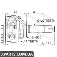 ШРУС ЗОВНІШНИЙ 25X56X27 NISSAN AVENIR W10 1990-1998 FEBEST 0210016A44
