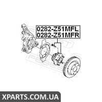 Підшипник ступиці колеса передній правий NISSAN MURANO Z51 2007- FEBEST 0282Z51MFR