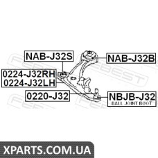 ОПОРА КУЛЬОВА ПЕРЕДНЬОГО НИЖНЬОГО РИЧАГУ NISSAN MURANO Z51 2007- FEBEST 0220J32