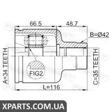 ШРУС ВНУТРЕННИЙ ПРАВЫЙ 34X42X35 FORD MONDEO GE 2000-2007 FEBEST 2111GE30RH